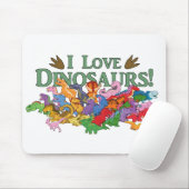 Niedliche und farbenfrohe Dinosaurier Mousepad (Mit Mouse)