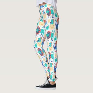 Niedliche und farbenfrohe Dinosaurier-Muster Leggings