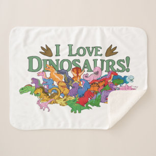 Niedliche und farbenfrohe Dinosaurier Sherpadecke