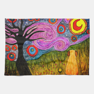 Niedliche und farbenfrohe Dog Küchentücher