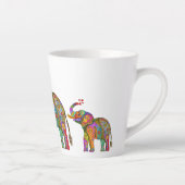 Niedliche und farbenfrohe Elefant Latte Tasse (Rechts)