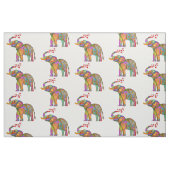 Niedliche und farbenfrohe Elefantenstoffe Stoff (Fat Quarter (45,7 x 55,9 cm))