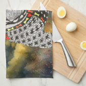 Niedliche und farbenfrohe englische Bulldog Küche Geschirrtuch (Viertel Falte)