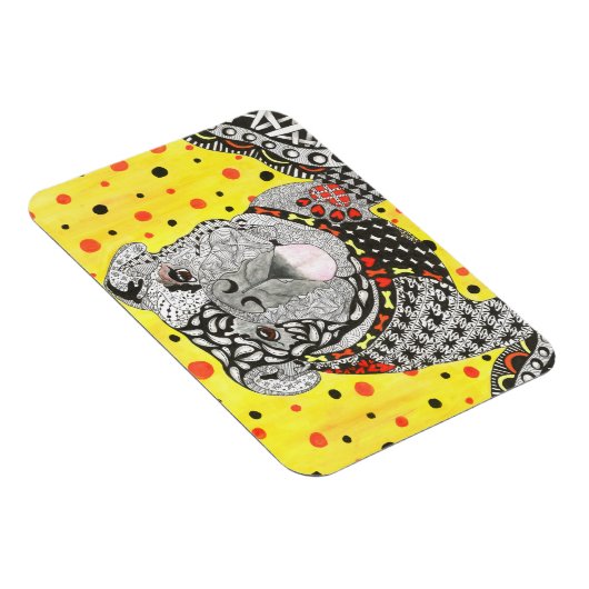 Niedliche und farbenfrohe englische Bulldog Magnet (Rechte Seite)