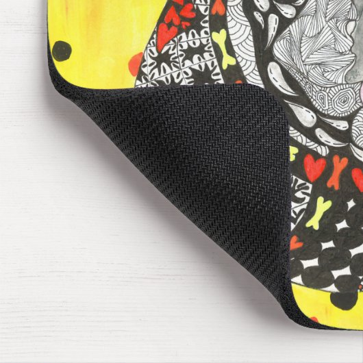 Niedliche und farbenfrohe englische Bulldog-Mousep Mousepad (Ecke)