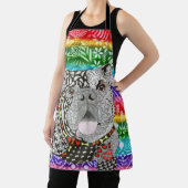 Niedliche und farbenfrohe englische Bulldog-Schürz Schürze (InSitu)