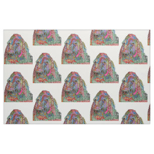 Niedliche und farbenfrohe englische Setter-Fabric Stoff