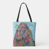 Niedliche und farbenfrohe englische Setter Tote Ba Tasche (Rückseite)