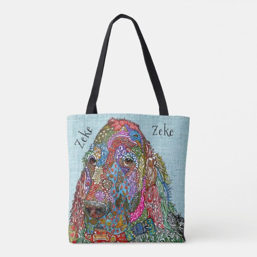 Niedliche und farbenfrohe englische Setter Tote Ba Tasche (Rückseite)