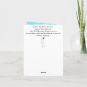 Niedliche und farbenfrohe französische Bulldog-Gru Karte (Rückseite)