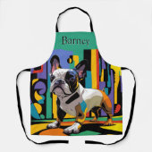 Niedliche und farbenfrohe französische Bulldogge P Schürze (Vorderseite)