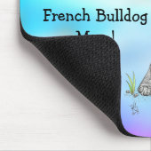 Niedliche und farbenfrohe französische Bulldogin M Mousepad (Ecke)