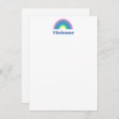 Niedliche und farbenfrohe geometrische Regenbogen  Dankeskarte (Vorne/Hinten)