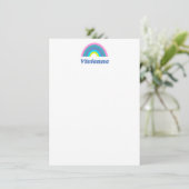 Niedliche und farbenfrohe geometrische Regenbogen  Dankeskarte (Stehend Vorderseite)