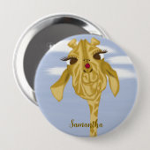 Niedliche und farbenfrohe Giraffe Button (Vorne & Hinten)