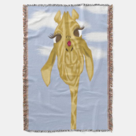 Niedliche und farbenfrohe Giraffe Decke (Vorderseite Vertikal)