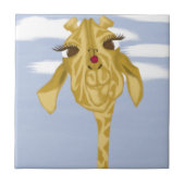 Niedliche und farbenfrohe Giraffe Fliese (Vorderseite)