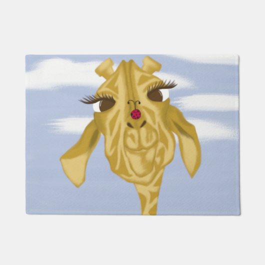 Niedliche und farbenfrohe Giraffe Fußmatte (Vorderseite)