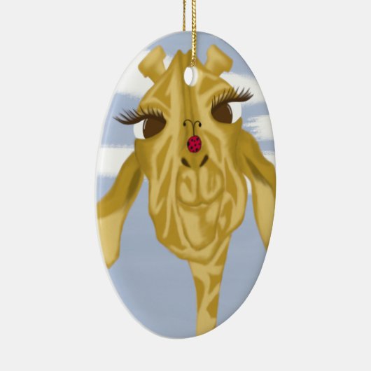 Niedliche und farbenfrohe Giraffe Keramikornament (Rechts)