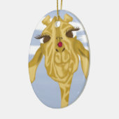 Niedliche und farbenfrohe Giraffe Keramikornament (Links)