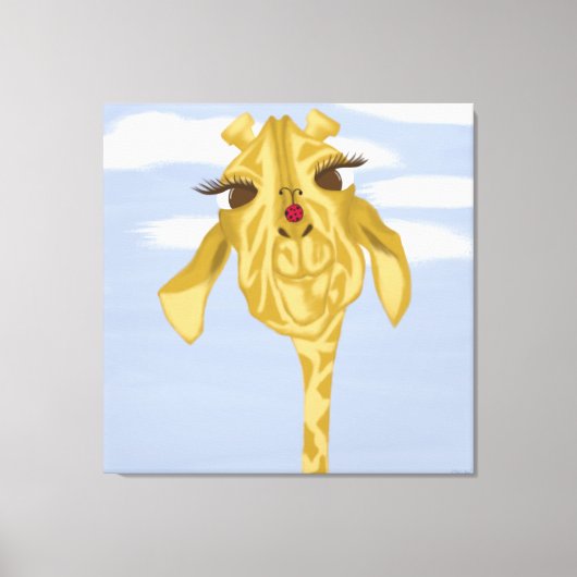 Niedliche und farbenfrohe Giraffe Leinwanddruck (Vorderseite)