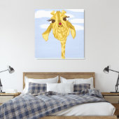 Niedliche und farbenfrohe Giraffe Leinwanddruck (Insitu (Schlafzimmer))