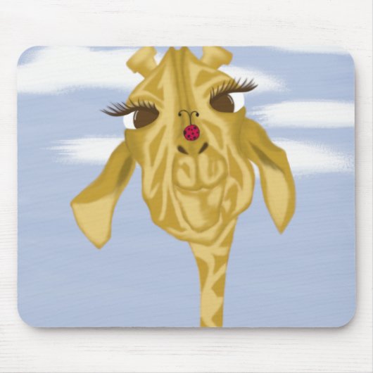 Niedliche und farbenfrohe Giraffe Mousepad (Vorne)