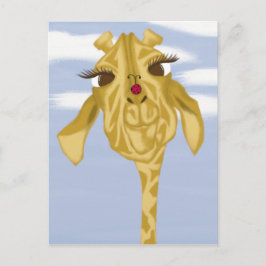 Niedliche und farbenfrohe Giraffe Postkarte