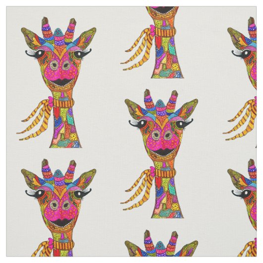 Niedliche und farbenfrohe Giraffe Stoff (Muster)