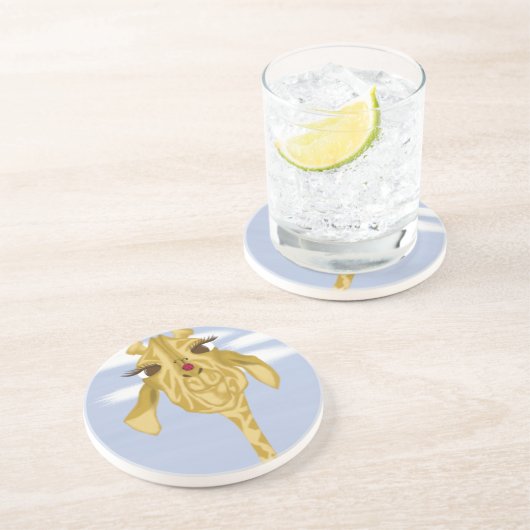 Niedliche und farbenfrohe Giraffe Untersetzer (Seite)