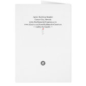 Niedliche und farbenfrohe Giraffenkarte (Hinten)