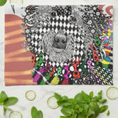 Niedliche und farbenfrohe Goldendoodle Küchentüche Geschirrtuch (Gefaltet)