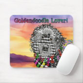 Niedliche und farbenfrohe Goldendoodle Mousepad (Mit Mouse)