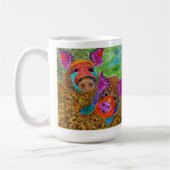 Niedliche und farbenfrohe Guinea Hunde Schweine Ta Kaffeetasse (Links)