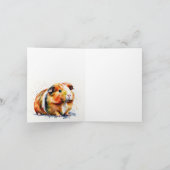 Niedliche und farbenfrohe Guinea Schweinekarte Dankeskarte (Innenseite)