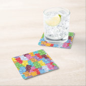 Niedliche und farbenfrohe Gummibären Rechteckiger Pappuntersetzer (Vor Ort)
