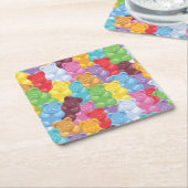 Niedliche und farbenfrohe Gummibären Rechteckiger Pappuntersetzer (angewinkelt)