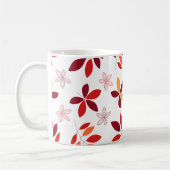 Niedliche und farbenfrohe Herbstlaube Muster Kaffeetasse (Links)