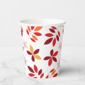 Niedliche und farbenfrohe Herbstlaube Muster Pappbecher (Links)