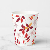 Niedliche und farbenfrohe Herbstlaube Muster Pappbecher (Rechts)