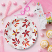 Niedliche und farbenfrohe Herbstlaube Muster Pappteller (Party)