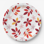 Niedliche und farbenfrohe Herbstlaube Muster Pappteller (Vorderseite)