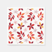 Niedliche und farbenfrohe Herbstlaube Muster Serviette (Vorderseite)