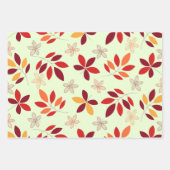 Niedliche und farbenfrohe Herbstlaube Muster Set 3 Geschenkpapier Set (Vorderseite 3)