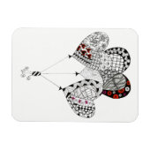 Niedliche und farbenfrohe Herzballon Magnet 3"x4" (Horizontal)