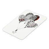 Niedliche und farbenfrohe Herzballon Magnet 3"x4" (Linke Seite)