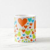 Niedliche und farbenfrohe Herzgruppe Kaffeetasse (Mittel)