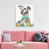 Niedliche und farbenfrohe Hunde Leinwand 16 Zoll x (Insitu (Wohnzimmer))