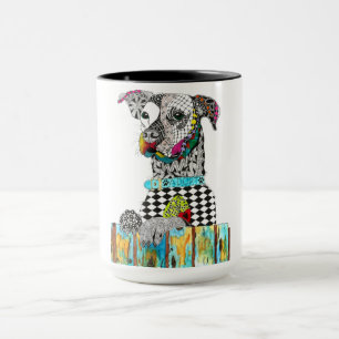 Niedliche und farbenfrohe Hunde-Tasse Tasse