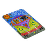 Niedliche und farbenfrohe Hunde und Katzen-Magnet  Magnet (Rechte Seite)